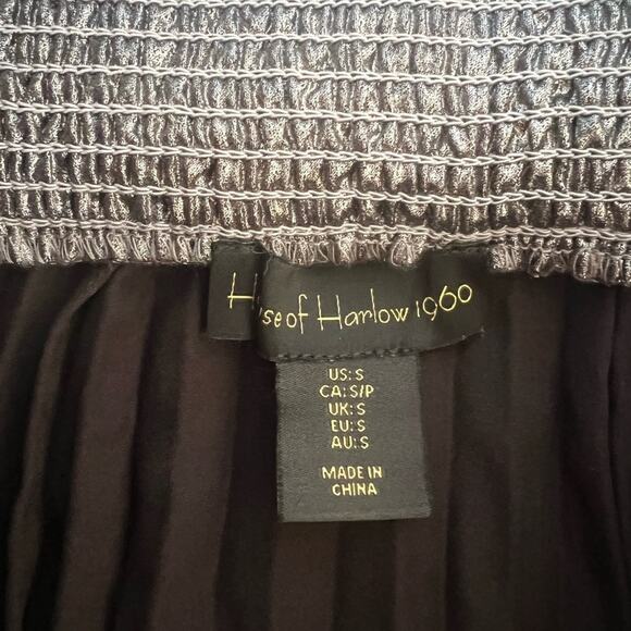 House Of Harlow 1960 Gunmetal Pleated Maxi Skirt - Picture 4 of 8